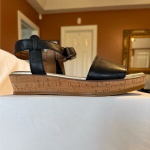 Lucca Lane Kaneron Women's Platform Ankle Strap Sandal Comfort 10M Black NWOT